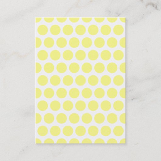 Lemon Sherbet Polka Dots Visitekaartje (Voorkant)