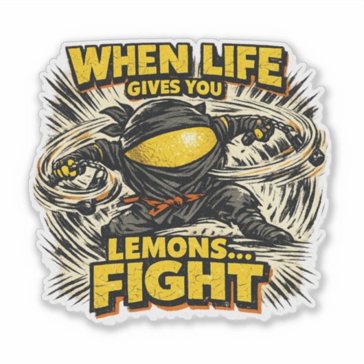Lemon Shinobi – ALS HET LEVEN JE CITROENEN GEEFT V Sticker (Voorkant)