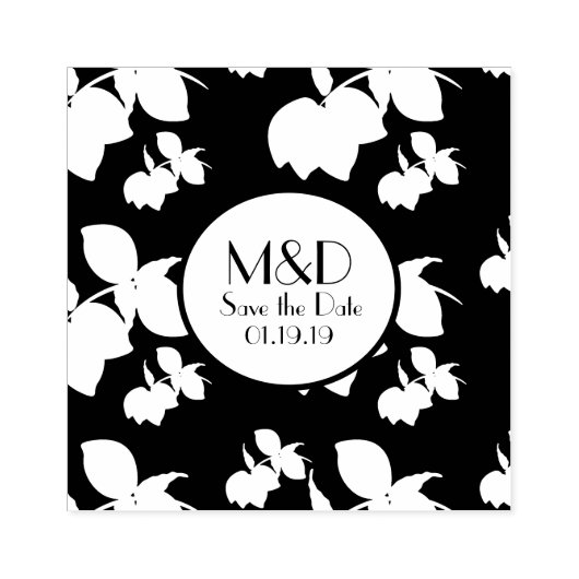 Lemon Silohuette Save the Date Wedding Initiaal Rubberstempel (Afrduk)
