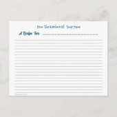 Lemon-Sinaasappels beperken Citrus Editable Recipe Briefkaart (Achterkant)