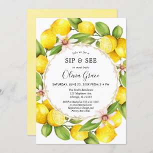 Lemon sip, zie, ontmoet en groet meisje kaart