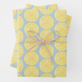Lemon Slice Amalfi Coast Party Inpakpapier Vel (In situ)