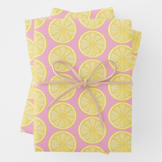 Lemon Slice Amalfi Coast Party Inpakpapier Vel (In situ)