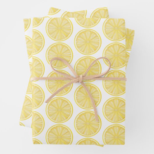 Lemon Slice Amalfi-kustfeestje Inpakpapier Vel (In situ)
