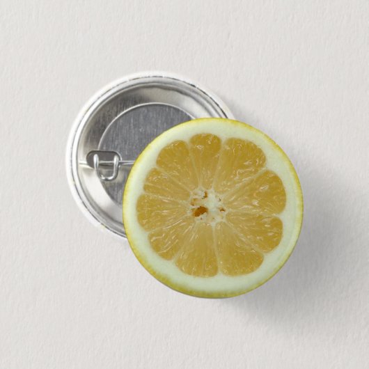 Lemon Slice-Button Ronde Button 3,2 Cm (Voorkant /achterkant)