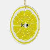 Lemon Slice Citrus Ceramic Ornament (Rechts)