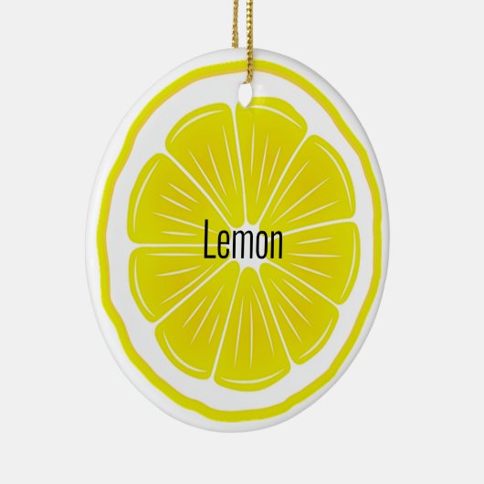 Lemon Slice Citrus Ceramic Ornament (Rechts)