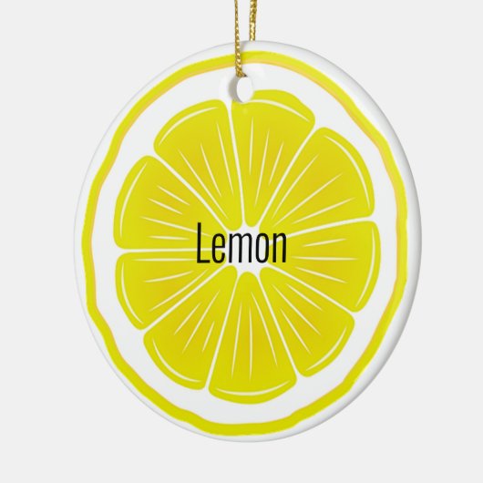 Lemon Slice Citrus Ceramic Ornament (Links)