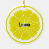 Lemon Slice Citrus Ceramic Ornament (Achterkant)