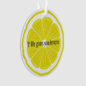 Lemon Slice Citrus Design Acryl Ornament (voorkant)