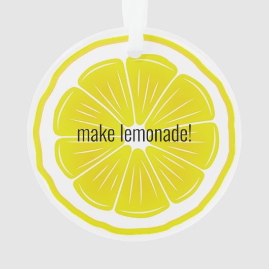 Lemon Slice Citrus Design Acryl Ornament (achterkant)
