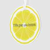 Lemon Slice Citrus Design Acryl Ornament (voorkant)