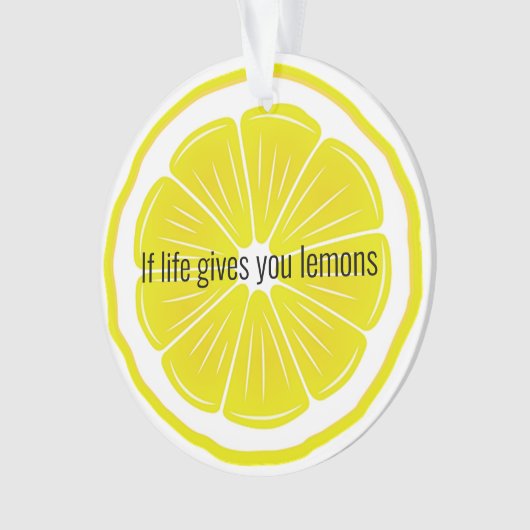 Lemon Slice Citrus Design Acryl Ornament (voorkant)