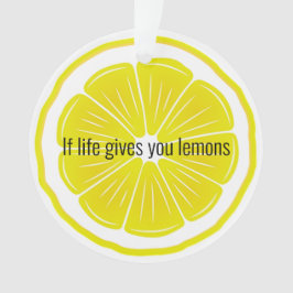 Lemon Slice Citrus Design Acryl Ornament