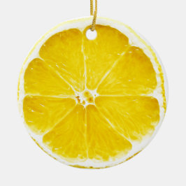 Lemon Slice Dble-sided Ornament