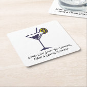 Lemon Slice en Cocktails Napkin Kartonnen Onderzetters (Schuin)