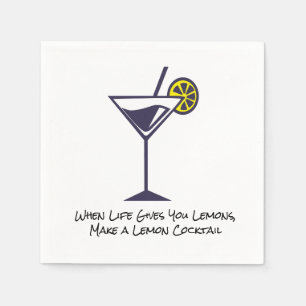 Lemon Slice en Cocktails Napkin Servet