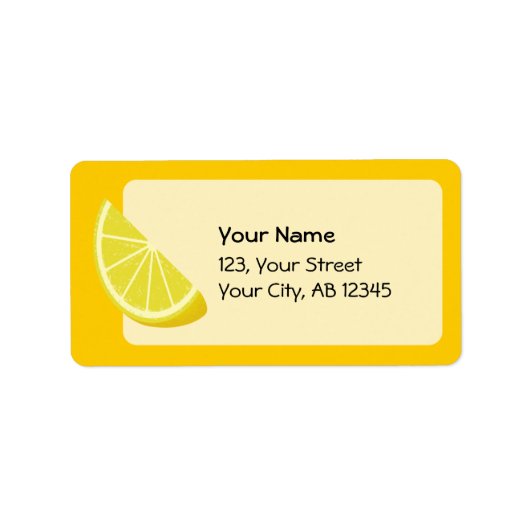 Lemon Slice Etiket (Voorkant)