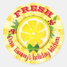 Lemon slice-feestdag, op maat gesneden kerstmis