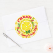 Lemon slice-feestdag, op maat gesneden kerstmis ronde sticker (Envelop)