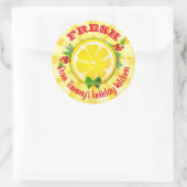 Lemon slice-feestdag, op maat gesneden kerstmis ronde sticker (Tas)