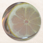 Lemon Slice Floating in Water Ronde Kartonnen Onderzetter (Voorkant)