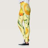Lemon Slice Fruit Yellow Pattered | LEGGINGS (Links)