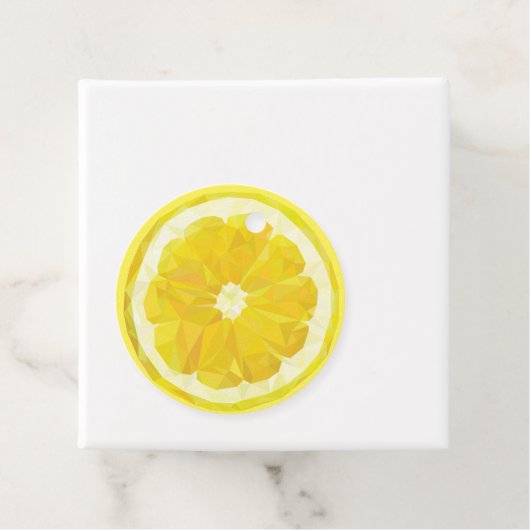 Lemon Slice Geometric Design Fruit Bedankjes Labels (In situ)