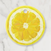 Lemon Slice Geometric Design Fruit Bedankjes Labels (Voorkant)