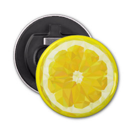 Lemon Slice Geometric Design Fruit Button Flesopener