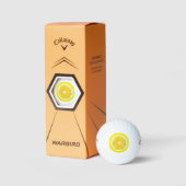 Lemon Slice Geometric Design Fruit Golfballen (Verpakking)