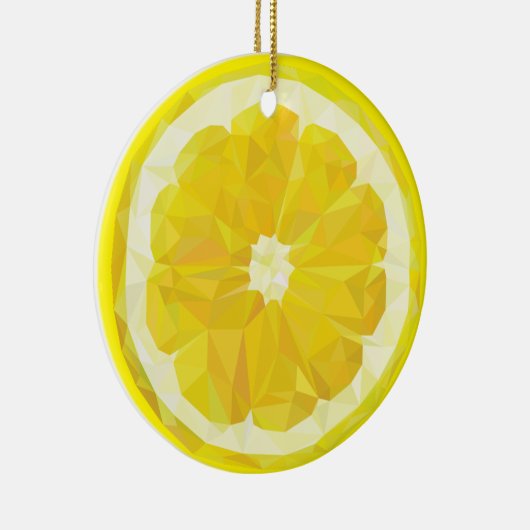 Lemon Slice Geometric Design Fruit Keramisch Ornament (Rechts)
