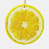 Lemon Slice Geometric Design Fruit Keramisch Ornament (Voorkant)