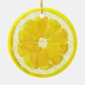 Lemon Slice Geometric Design Fruit  Keramisch Ornament (Achterkant)
