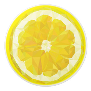 Lemon Slice Geometric Design Fruit Keramische Knop