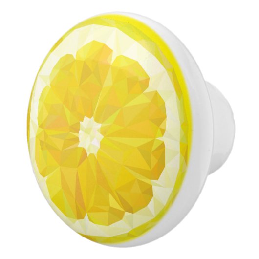 Lemon Slice Geometric Design Fruit Keramische Knop (Rechts)