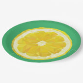 Lemon Slice Geometric Design Fruit Papieren Bordje (Gekanteld)