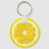 Lemon Slice Geometric Design Fruit Sleutelhanger (Voorkant)