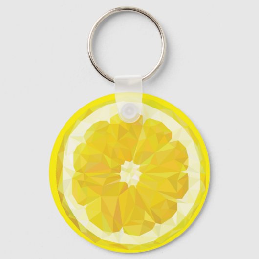 Lemon Slice Geometric Design Fruit Sleutelhanger (Voorkant)
