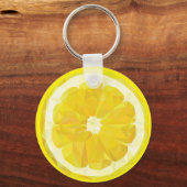 Lemon Slice Geometric Design Fruit Sleutelhanger (Voorkant)