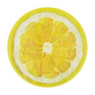 Lemon Slice Geometric Design Fruit  Snijplank