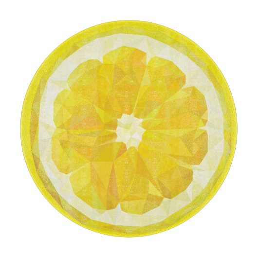 Lemon Slice Geometric Design Fruit  Snijplank (Voorkant)