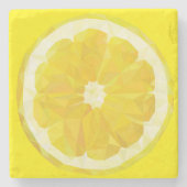 Lemon Slice Geometric Design Fruit Stenen Onderzetter (Voorkant)