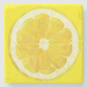 Lemon Slice Geometric Design Fruit Stenen Onderzetter