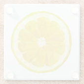 Lemon Slice Geometric Design Glazen Onderzetter (Achterkant)