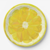 Lemon Slice Geometric Design Papieren Bordje (Voorkant)