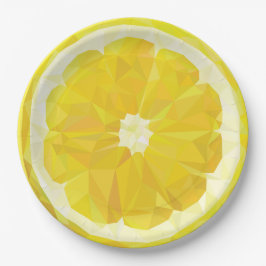 Lemon Slice Geometric Design Papieren Bordje