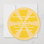 Lemon Slice Lemonade Verjaardagsfeestje Uitnodigin Kaart (Achterkant)