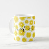 Lemon Slice modern grappig citaat persoonlijke mok (Voorkant links)