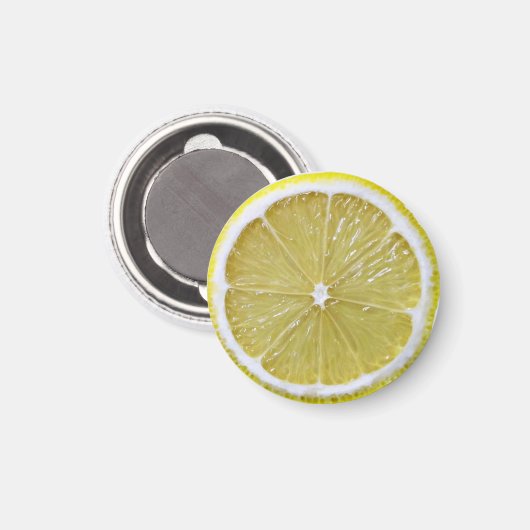 Lemon slice novelty kitchen fridge magnet (Voorkant / Achterkant)
